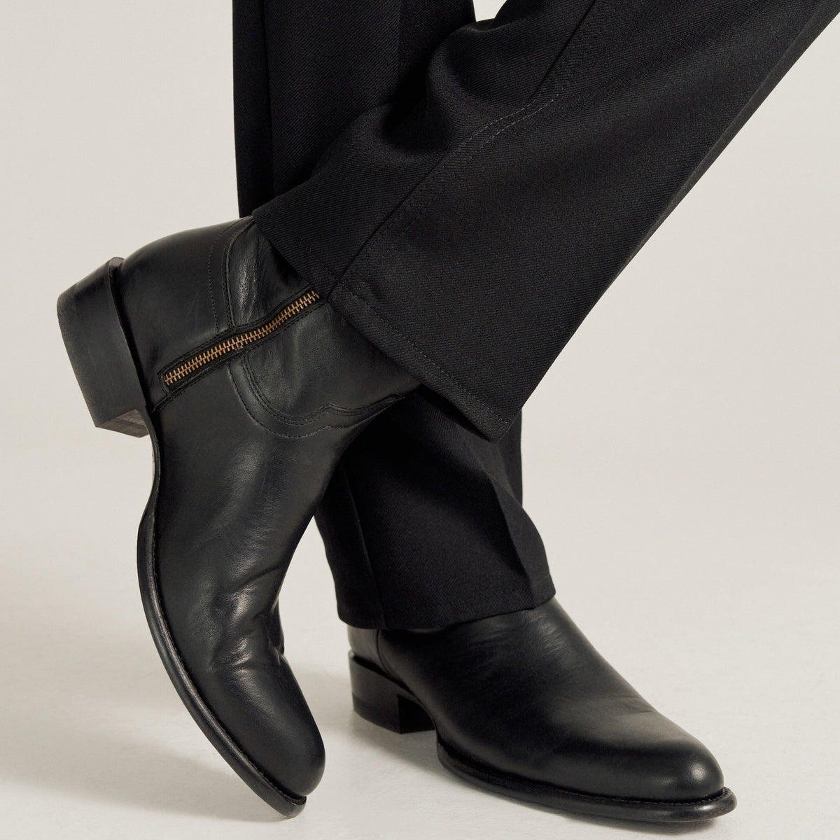 Tecovas Men's The Dean Zip Western Boot, Midnight Cowhide – lifestyle