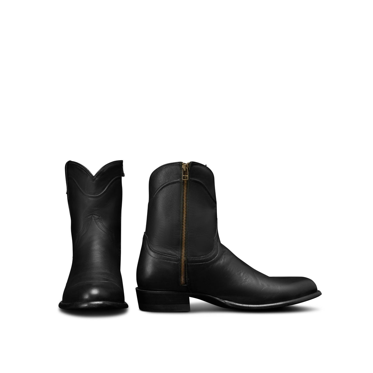 Tecovas Men's The Dean Zip Western Boot, Midnight Cowhide – pair