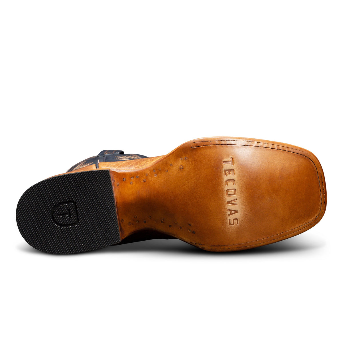 Tecovas Men's The Doc Square Toe Western Boot, Tan Bison – sole