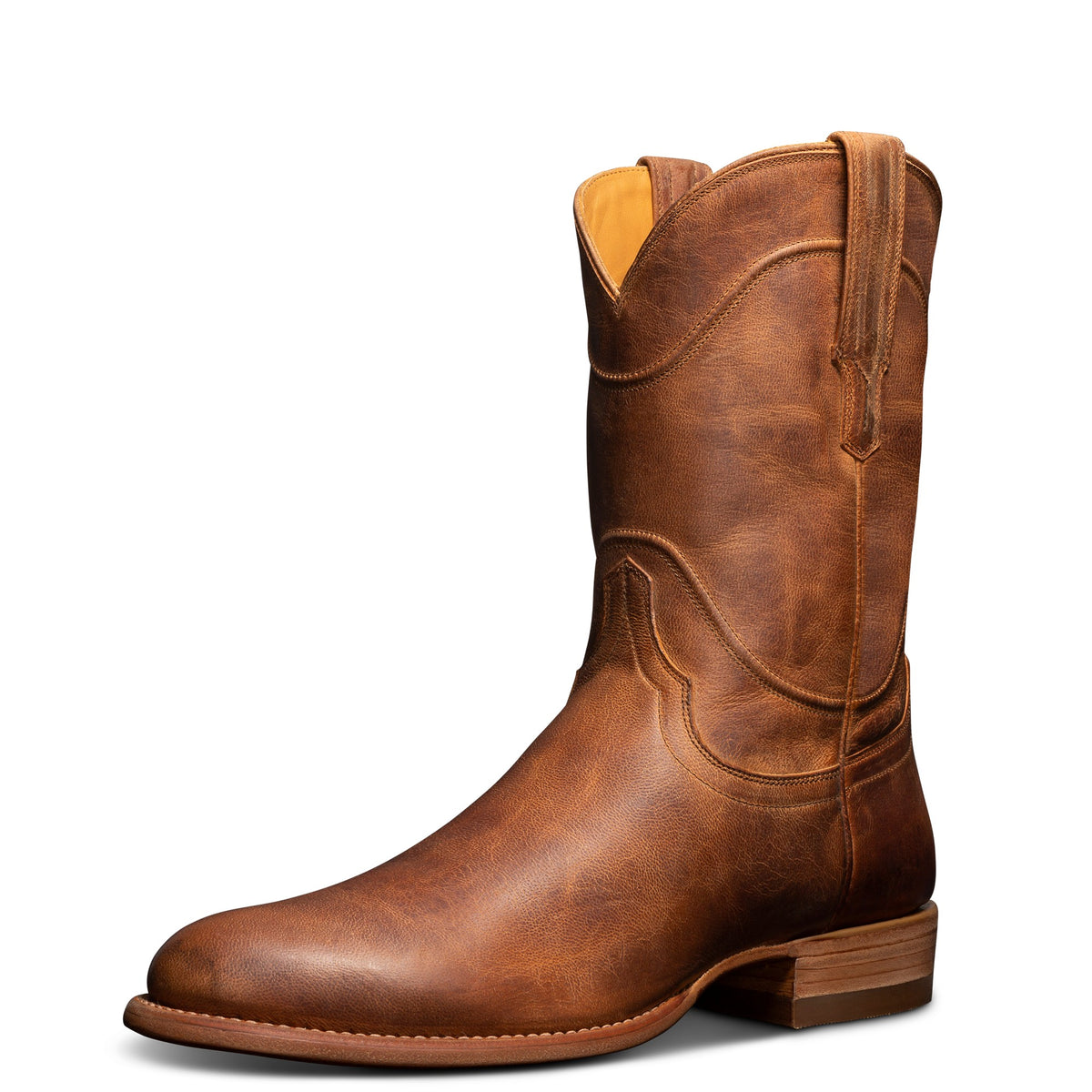 Tecovas Men's The Earl Roper Boot, Scotch Goat – 3-4 front