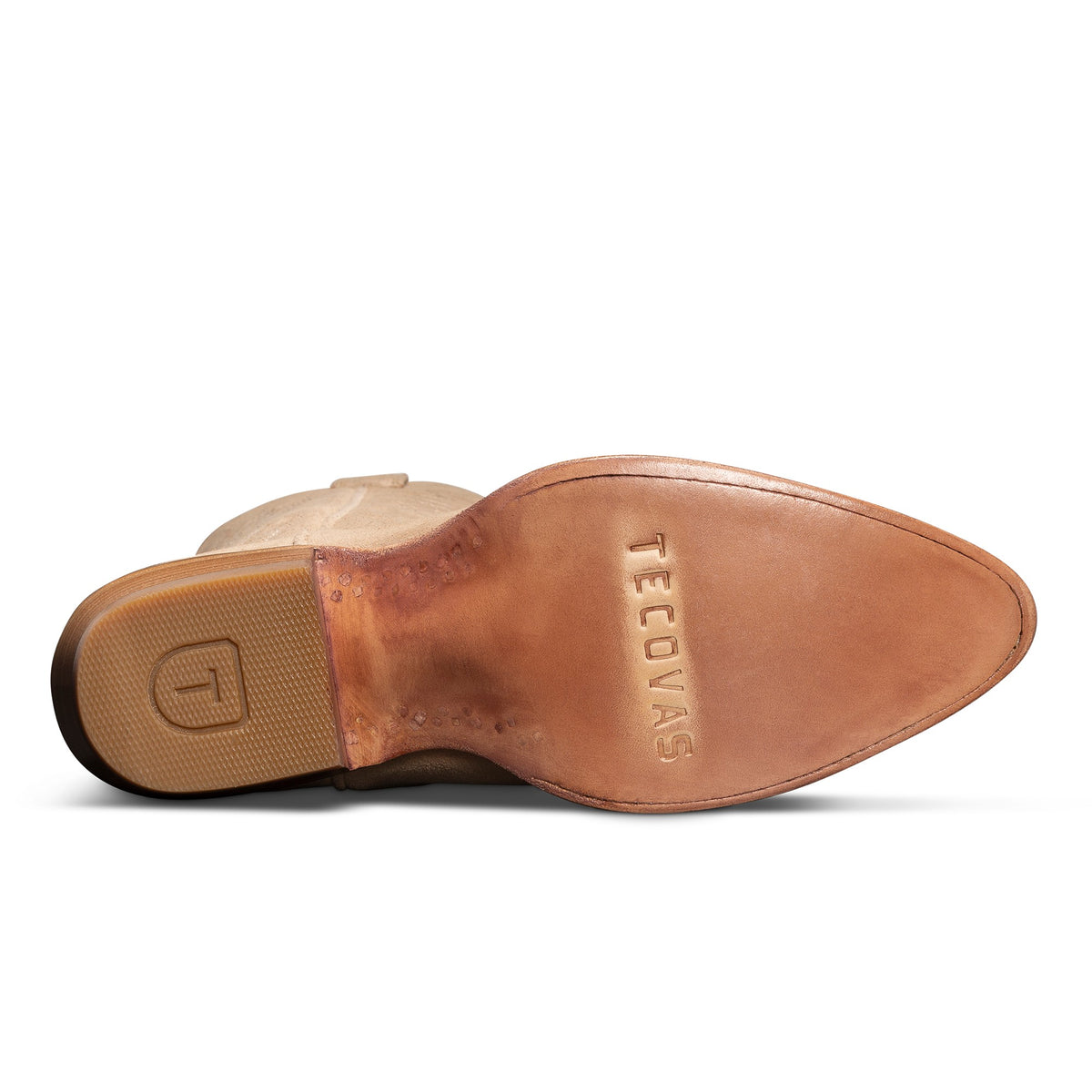 Tecovas Women's The Abby Tall Western Boot, Driftwood Suede – sole