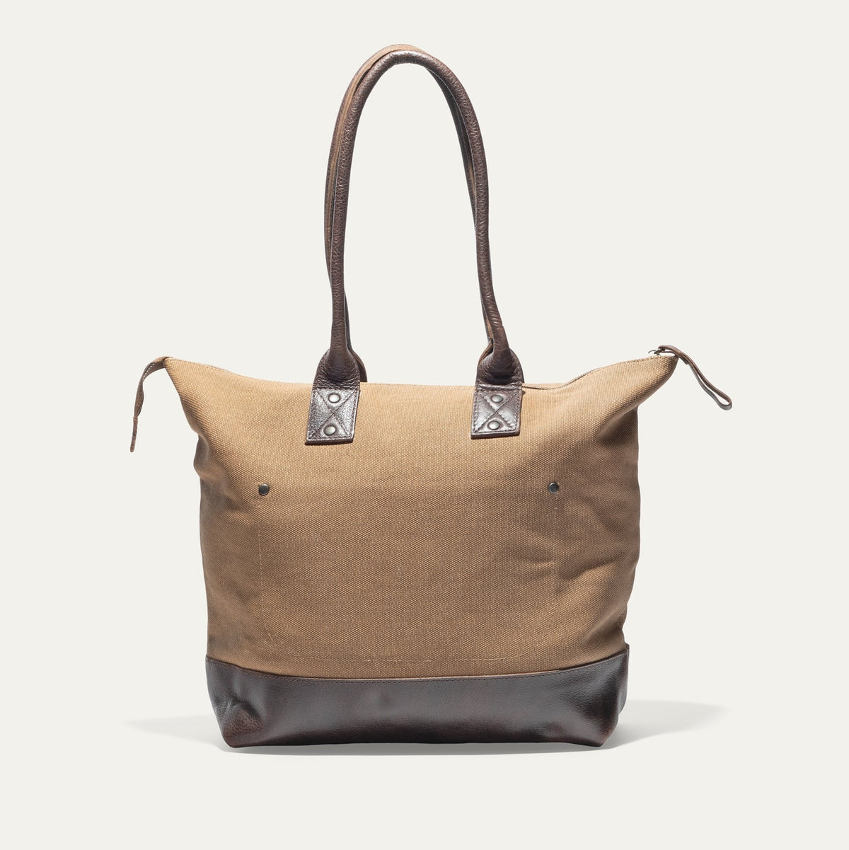 Will Leather Goods The Original Will Utility Tote bag with leather handles and spacious canvas interior.