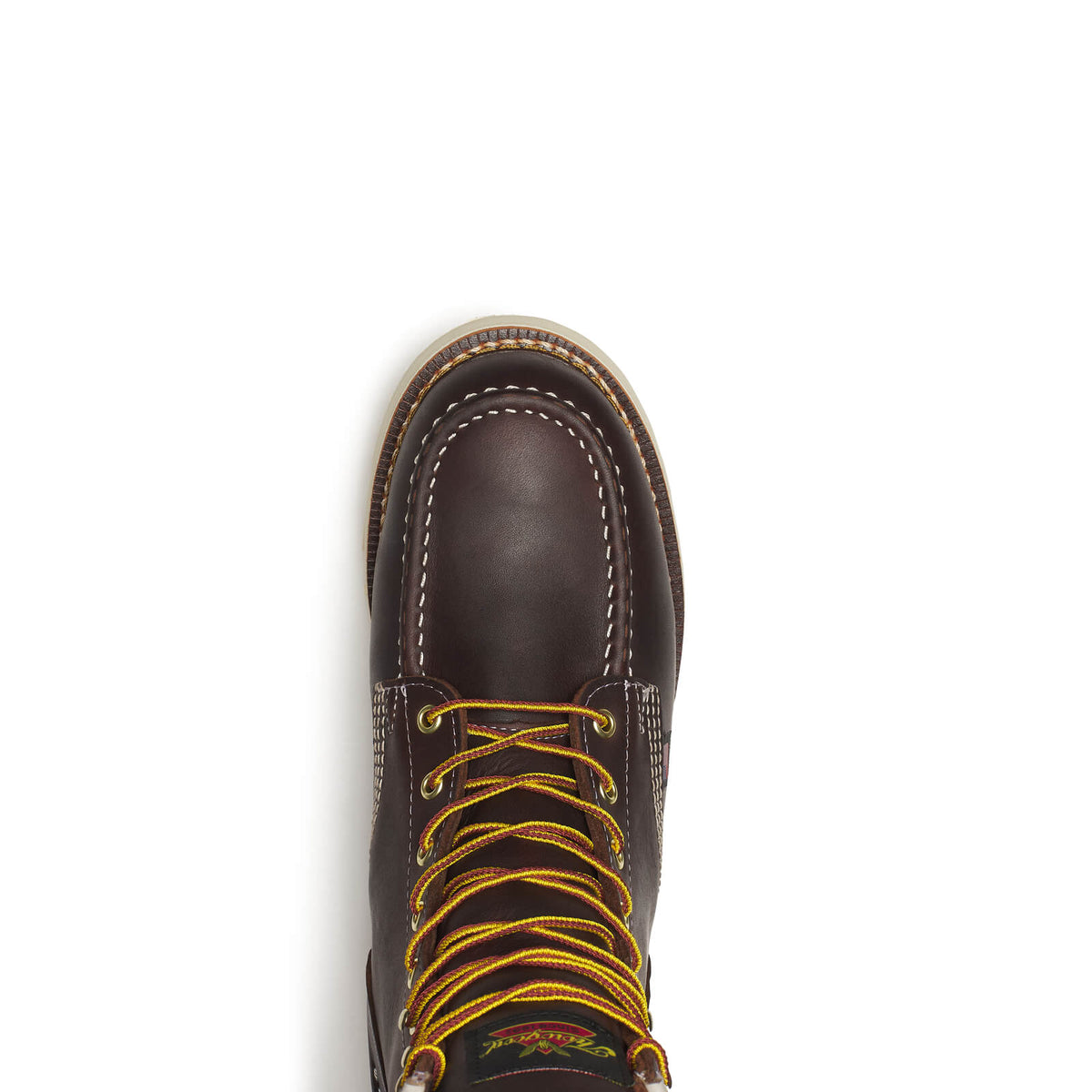 Thorogood Men's 1957 Series Waterproof 8" Soft Toe Moc Toe Boot, Briar Pitstop – top