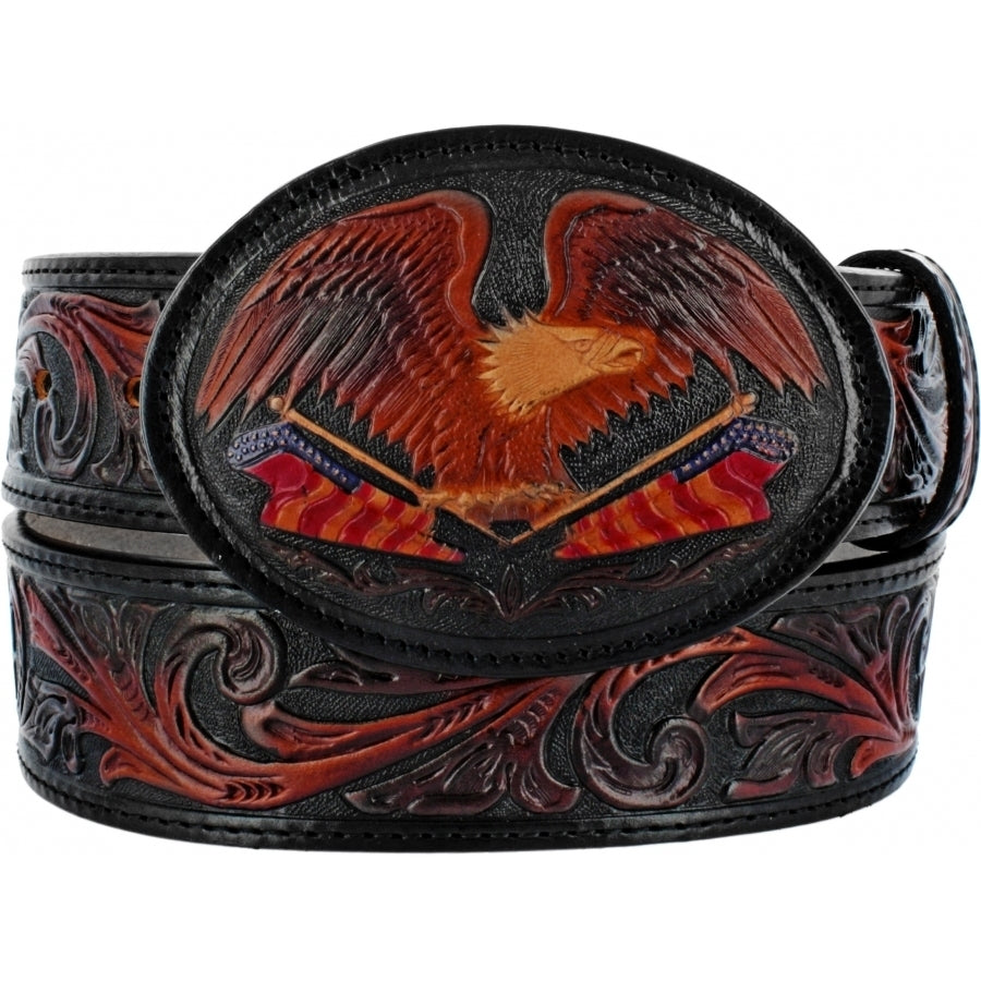 Leegin Tony Lama American Heritage Belt in leather with detailed stitching and buckle, style No. 50603, for men.