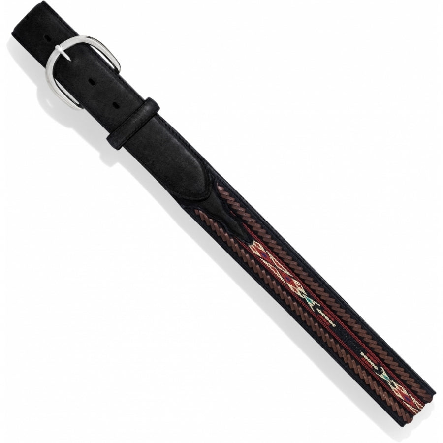 Tony Lama horse hair ribbon belt with laced edge, stylish western accessory from Leegin, shown in close-up detail.