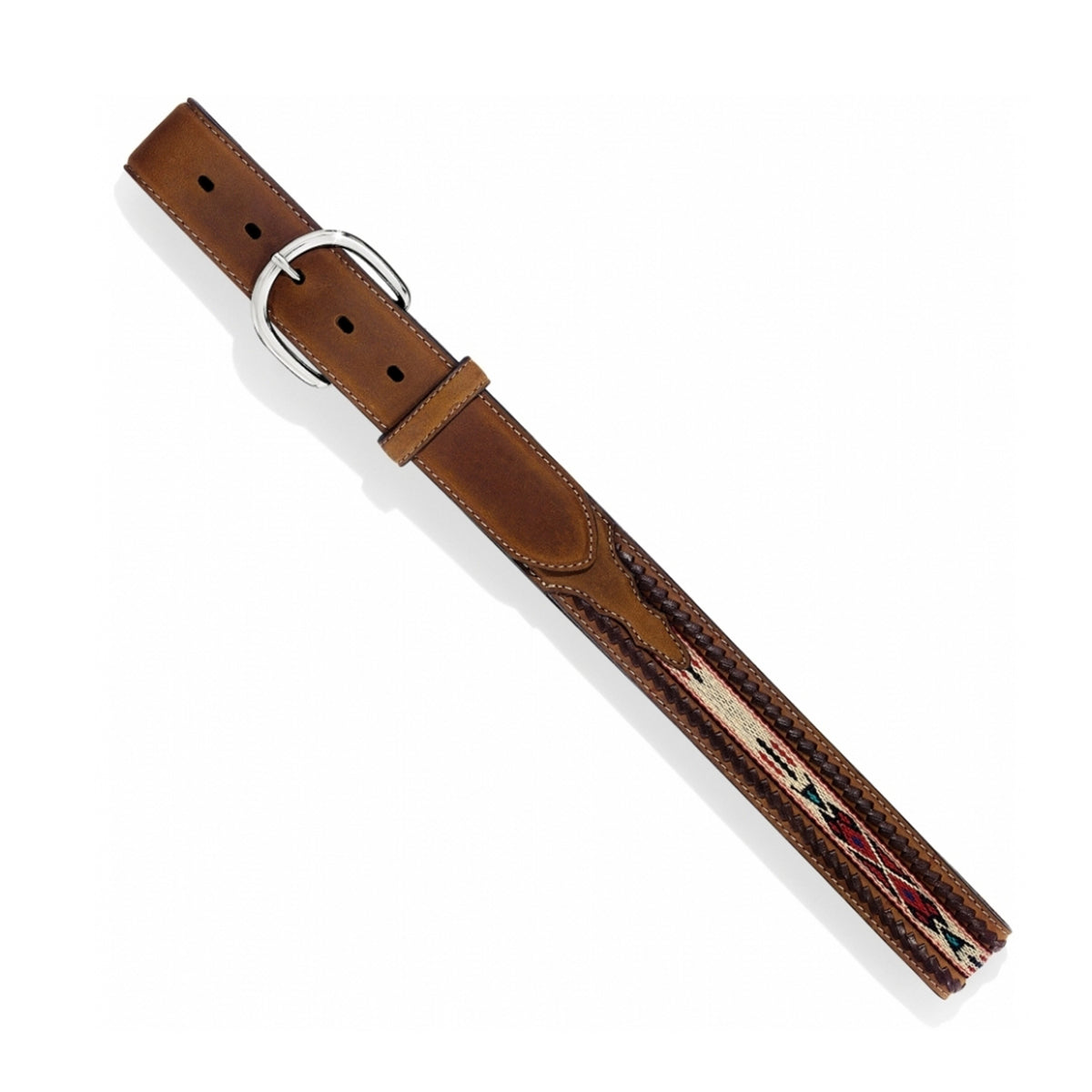 Tony Lama Laced Edge Horse Hair Ribbon Belt, stylish leather belt with intricate laced edge detailing and horse hair accents.