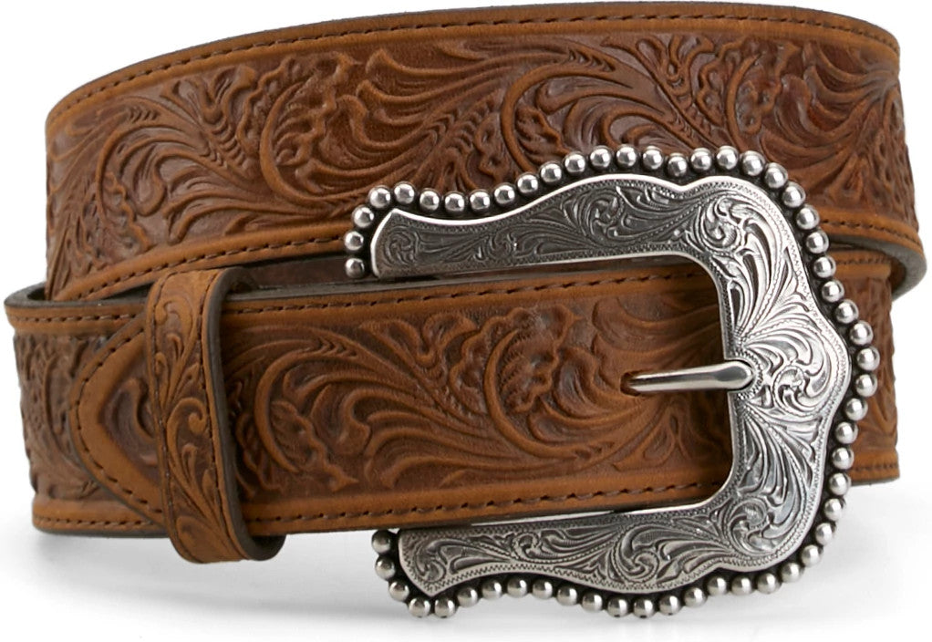 Tony Lama Women's Layla Belt, Aged Bark – buckle