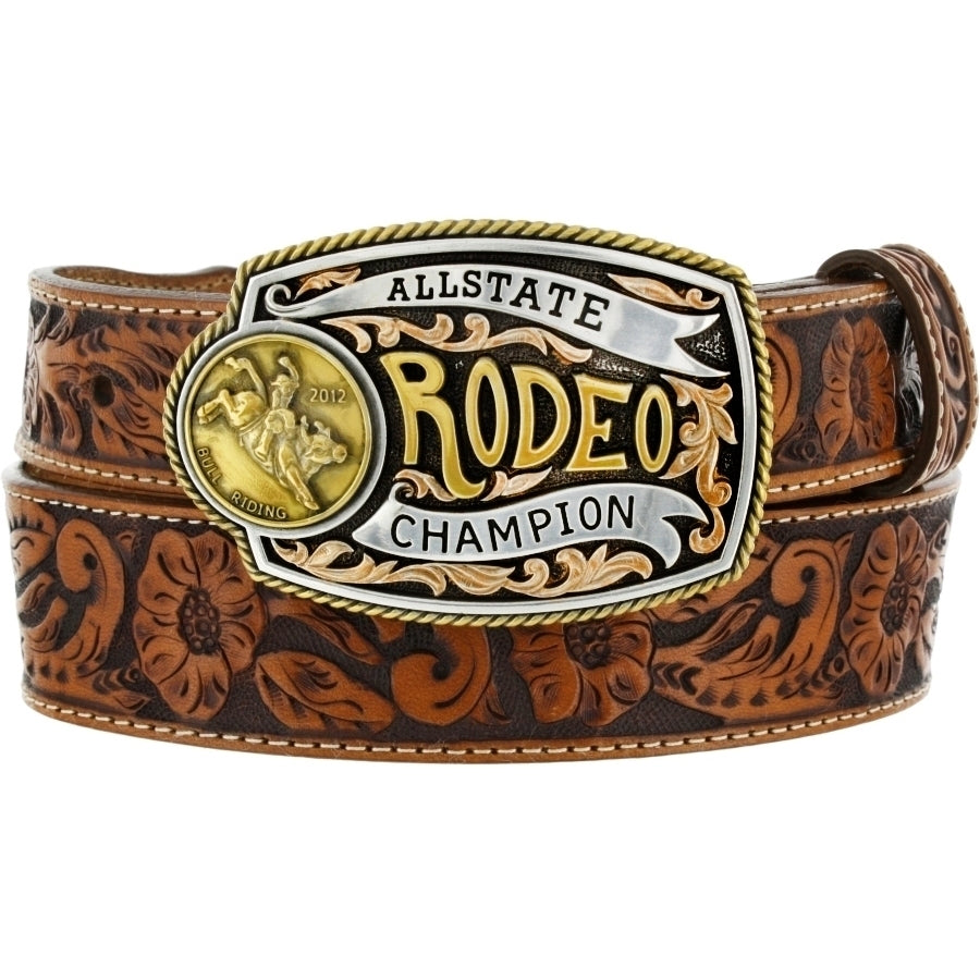 Leegin Tony Lama Lil Champ kids' belt featuring a leather strap with a decorative buckle, designed for children.