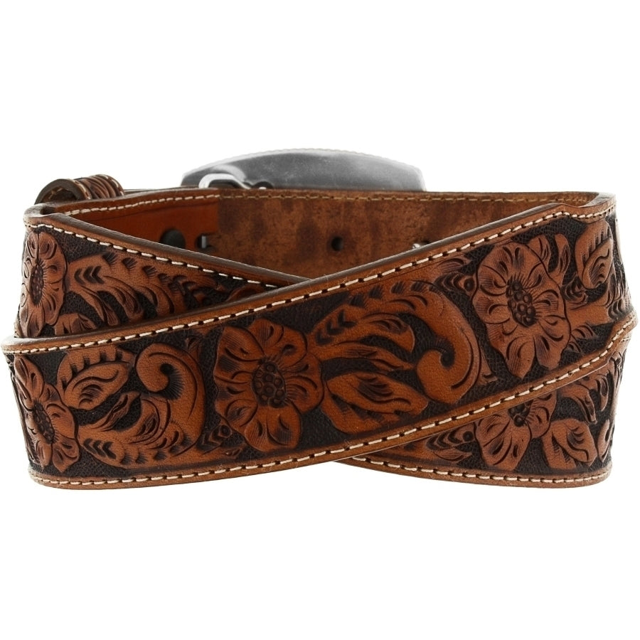 Kids' leather belt by Tony Lama Lil Champ for children, featuring a classic buckle and durable design.