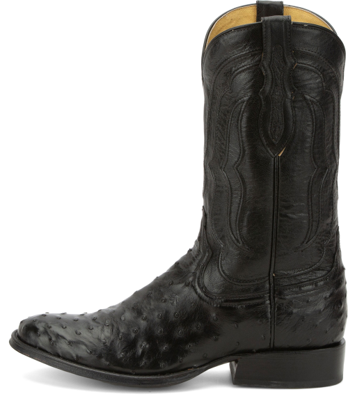 Tony Lama Men's Zony Black 12-inch cowboy boots with medium round toe, crafted for style and durability.