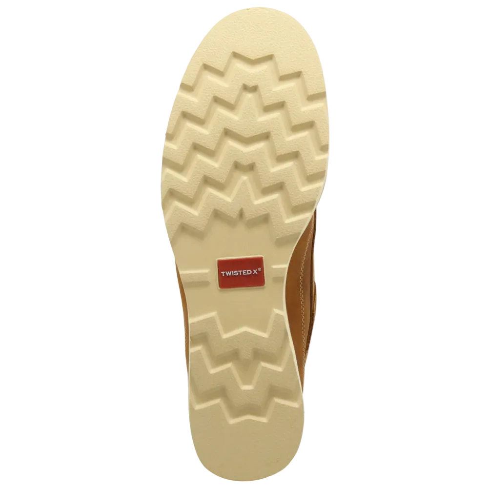 Twisted X men's 4-inch wedge sole boot with oiled saddle leather and classic Western style, durable and stylish footwear.