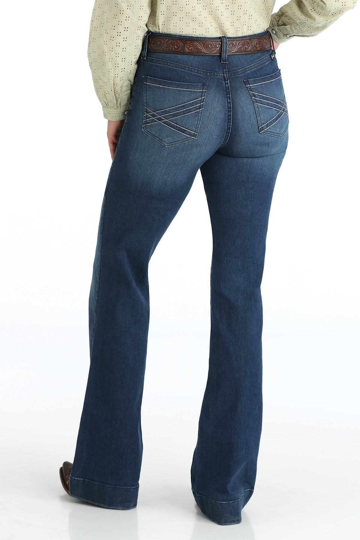 Cruel Denim Women's Mila Trouser, Dark Stonewash – back