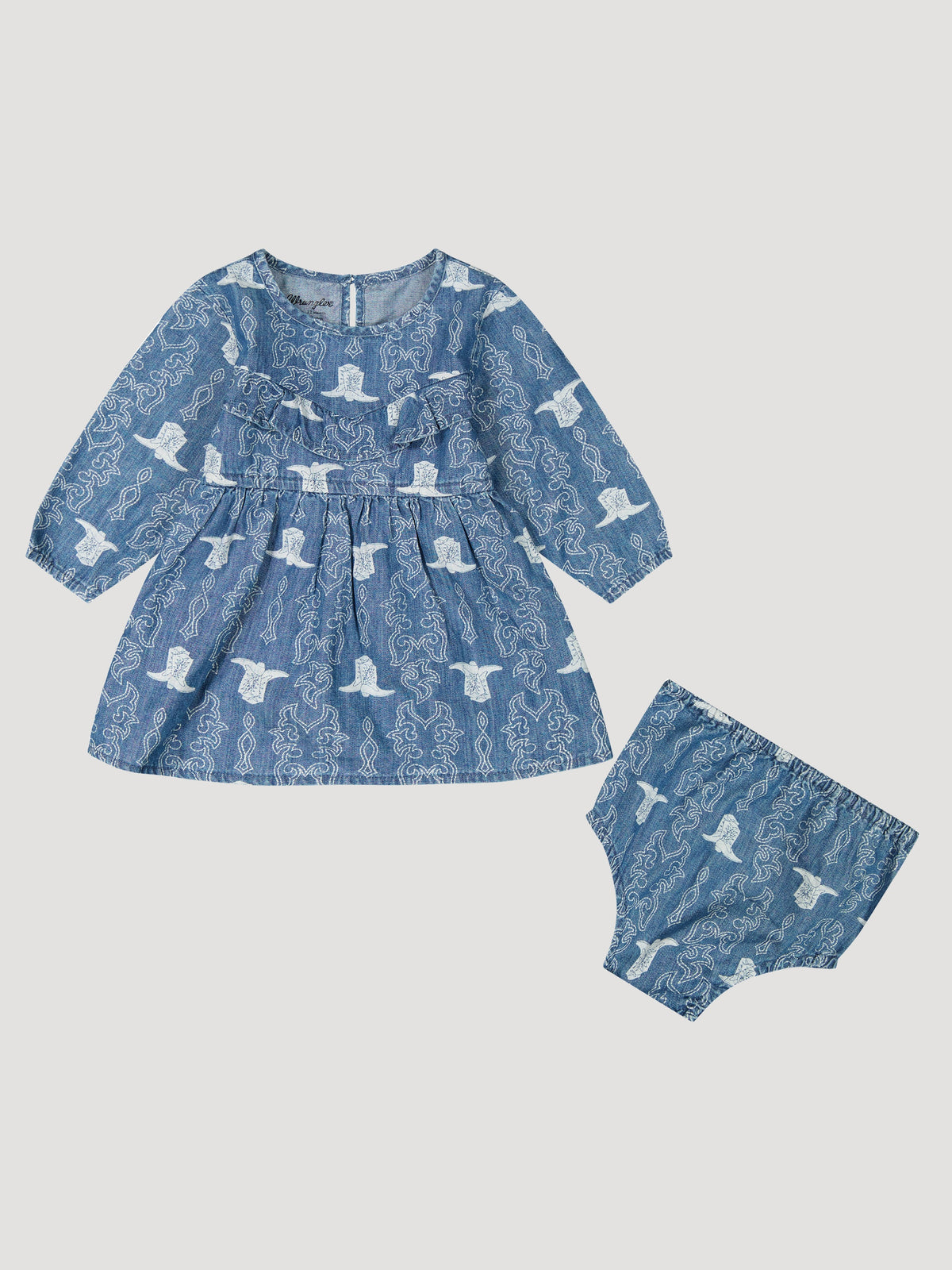 Wrangler Baby Girls' Denim Dress, Denim – front