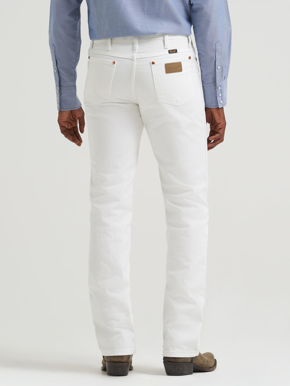 Wrangler Men's Cowboy Cut Slim Fit Jeans, White – back