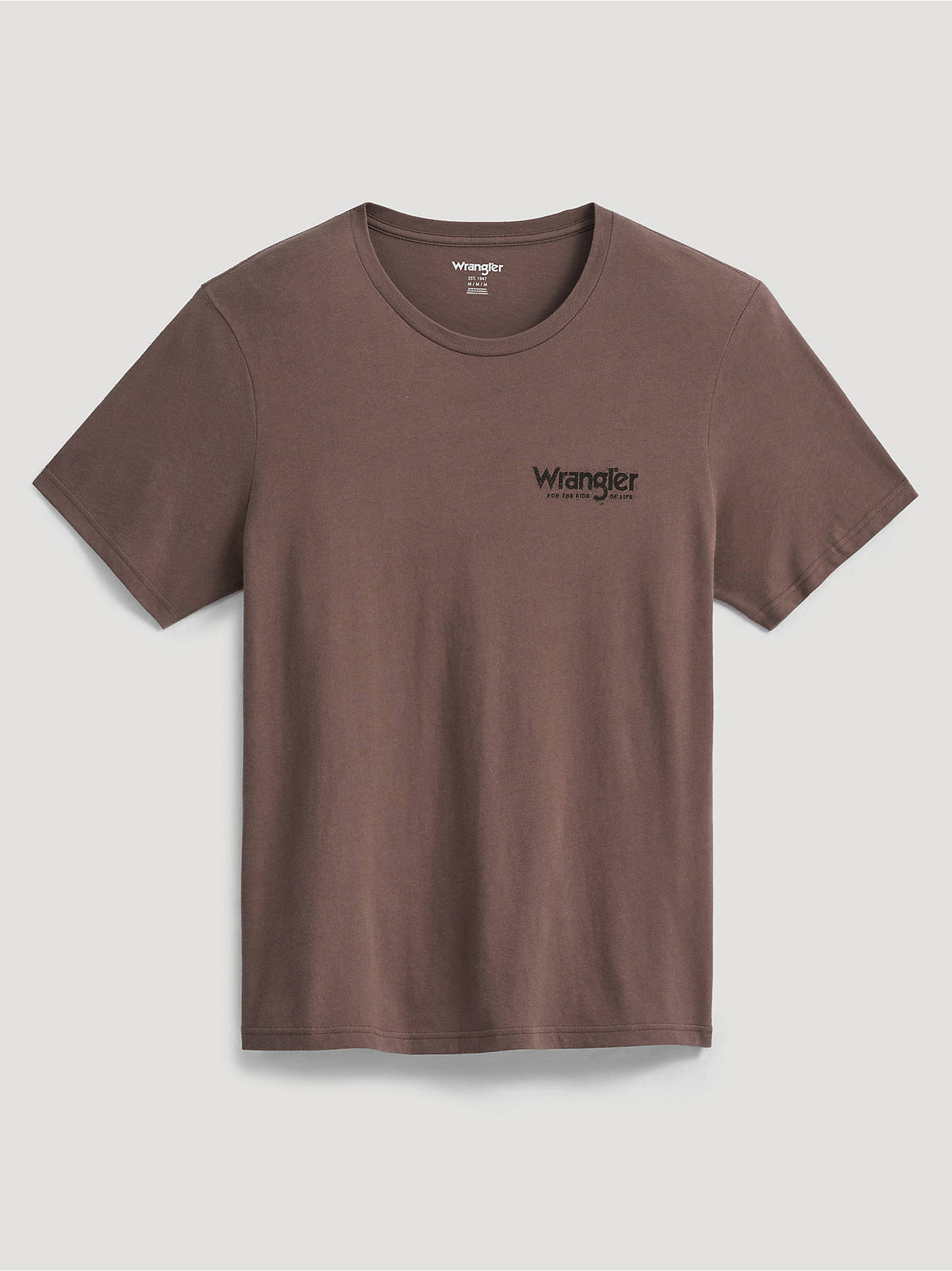 Wrangler Men's Graphic Short Sleeve T-Shirt, Coffee Quartz – flat front