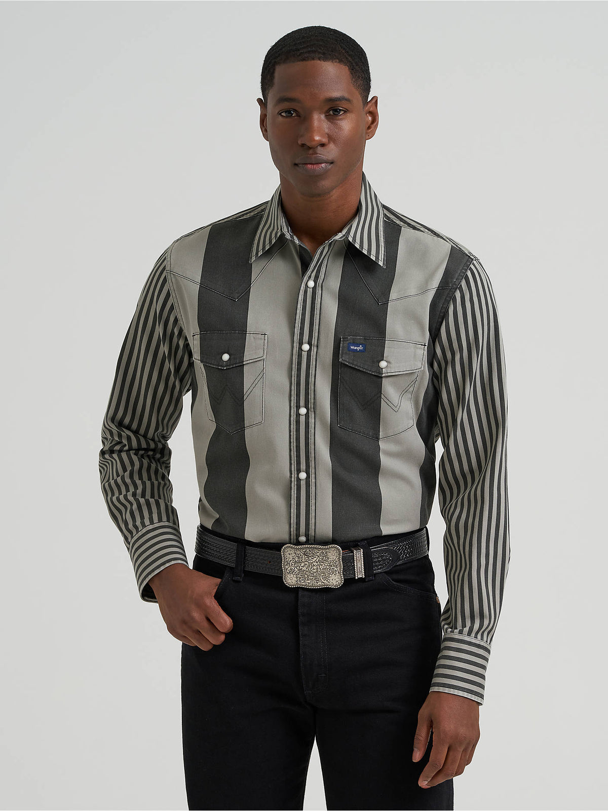 Wrangler Mens Smoky Stripe 112381996 - view 2