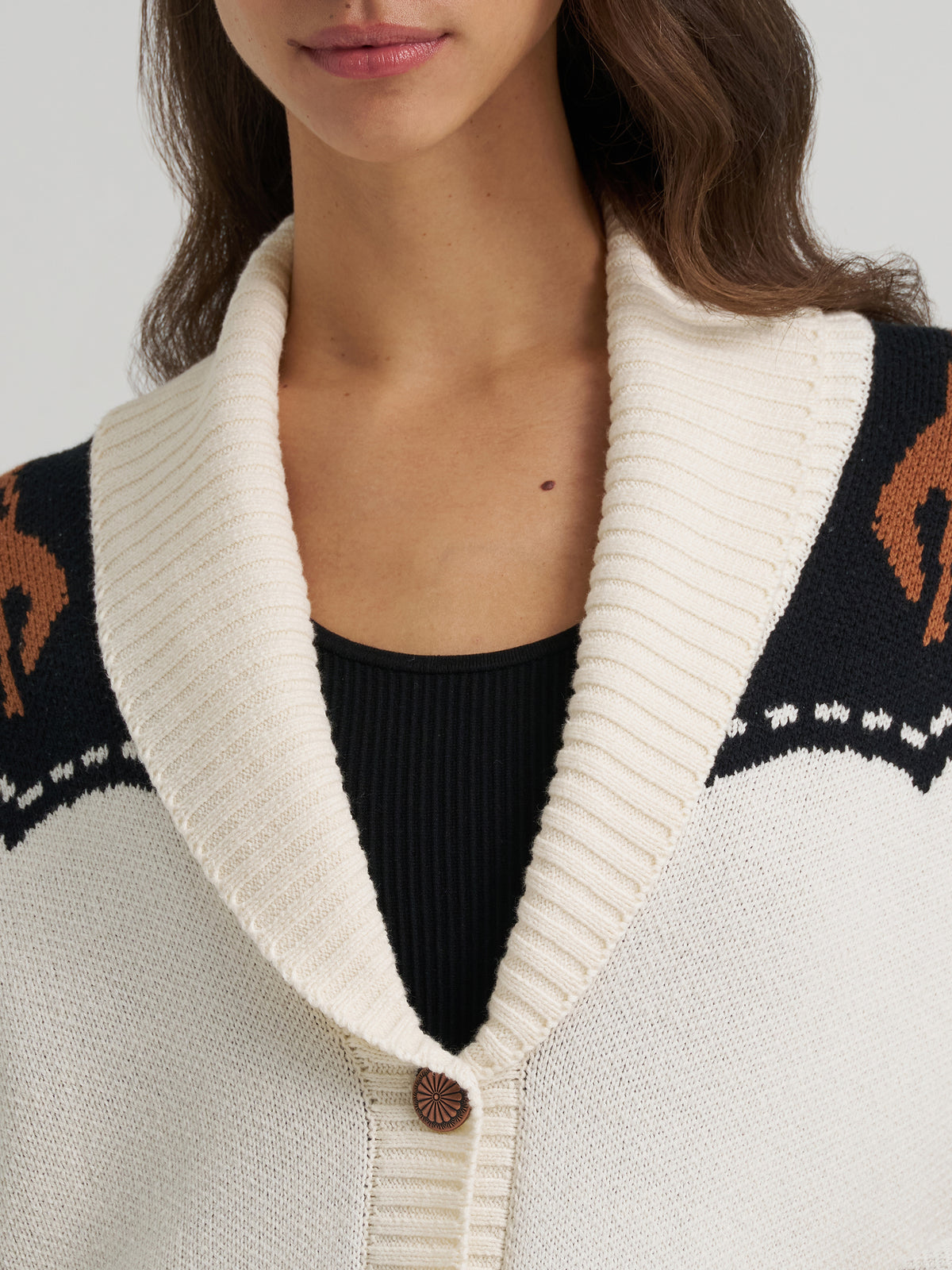 Wrangler Retro Women's Vintage Sweater Cardigan, White – detail 2
