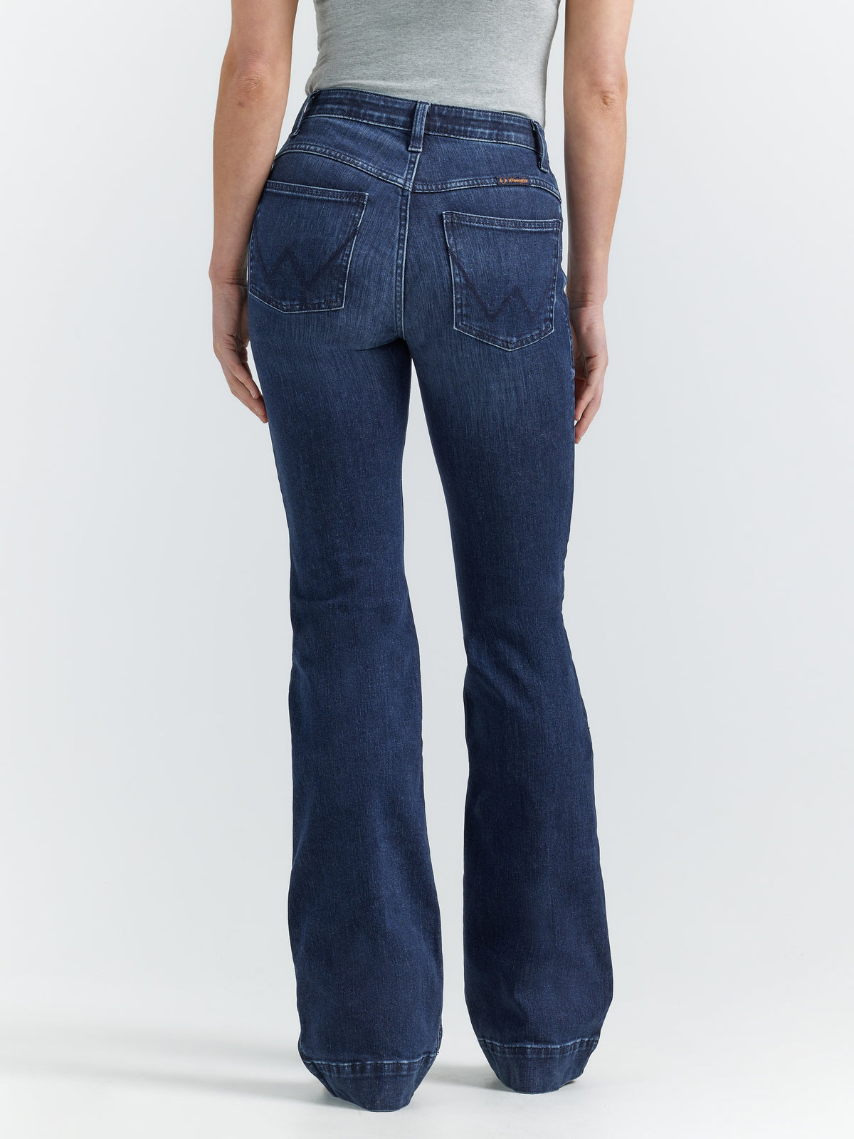 Wrangler Women's Ultimate Riding Jean Willow Trouser Mid Rise, Denim – back