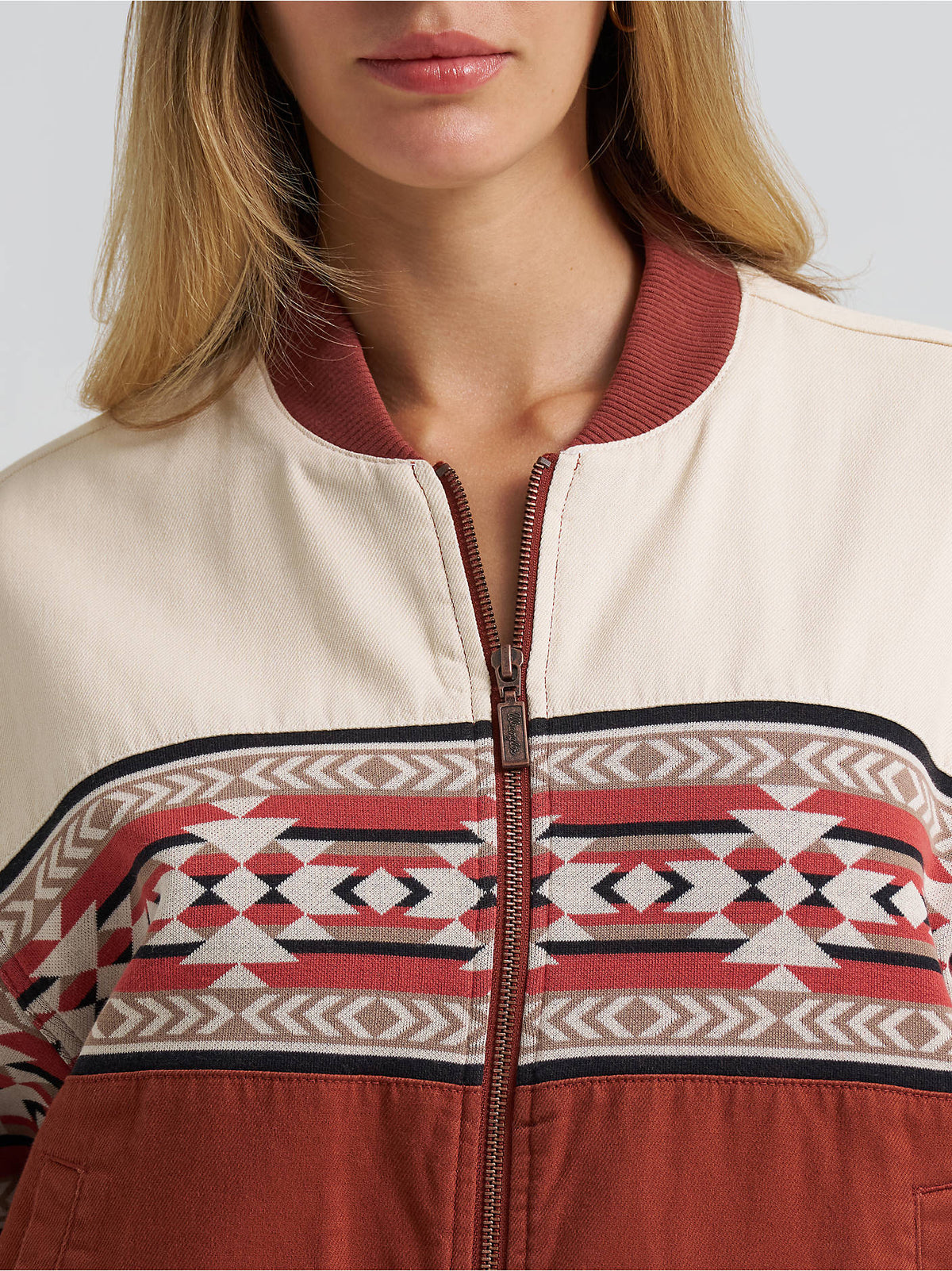 Wrangler® Checotah® Bomber Jacket in Cream Slice, additional product view.