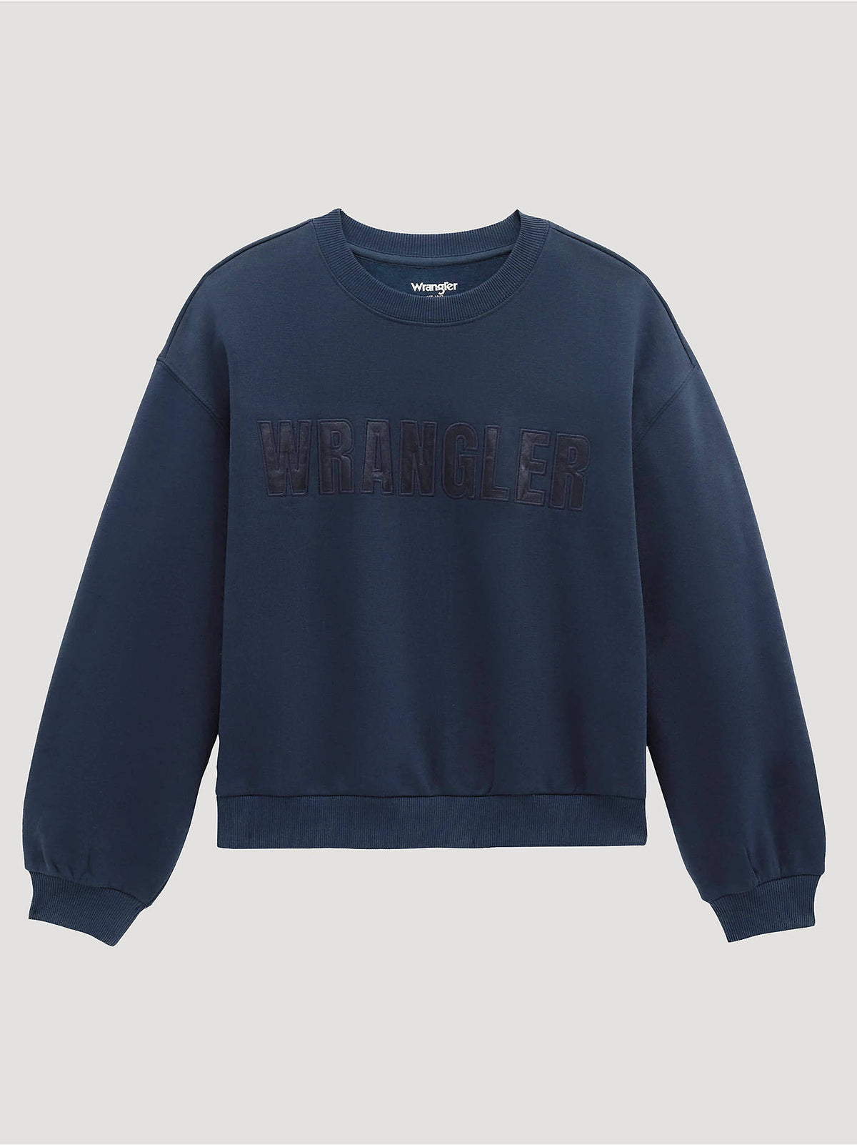 Wrangler Women's Logo Canyon Crew Pullover - Dark Sapphire - alternate view 1